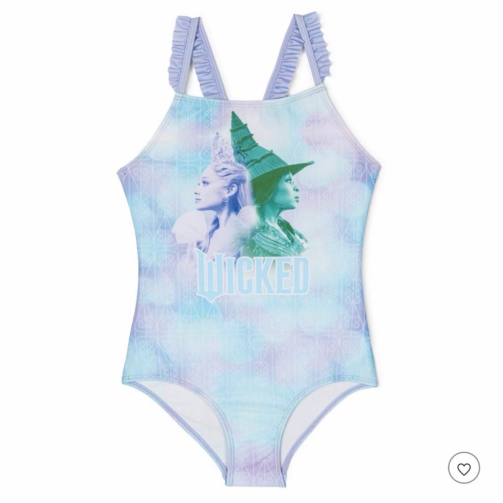 Wicked Little Girls Square Neck Racerback One Piece Bathing Suit UPF 50+ Tie Dye